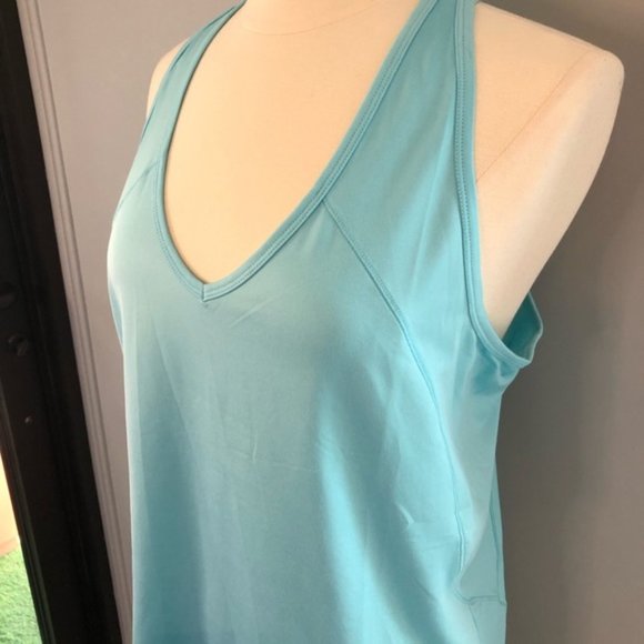 ALO Yoga Teal Razorback Workout Tank - Picture 3 of 7